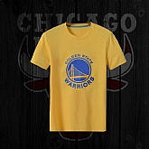Men's Warriors Fresh Logo Yellow Short Sleeve T-Shirt FengYun,baseball caps,new era cap wholesale,wholesale hats